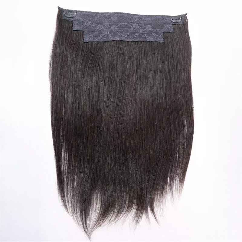 Factory Price Fast Shipping Halo Hair Extension Natural Color 100% Remy Hair Double Weft